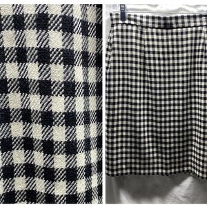 Vintage Talbots Houndstooth Pencil Skirt 100% Wool Classic Women 12 L